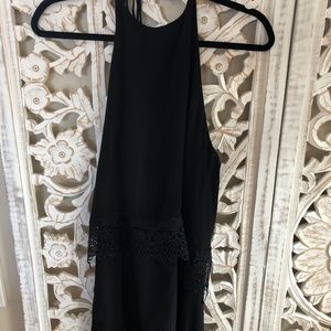 Black Low back mini cocktail dress